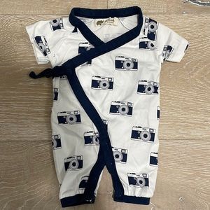 Monica + Andy Sweet Baby B Romper 3-6 Months Camera Print